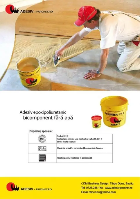 Adesiv bicomponent pentru parchet