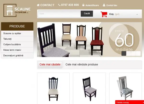 Producator scaune cu spatar mese si tabureti bucatarie din lemn