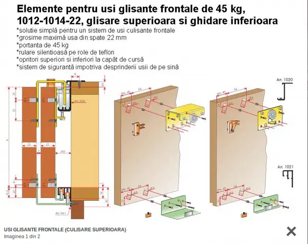 Sisteme glisare usi pentru mobila