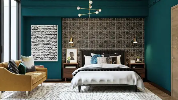 Utilizează panouri decorative 3D pentru amenajarea dormitorului