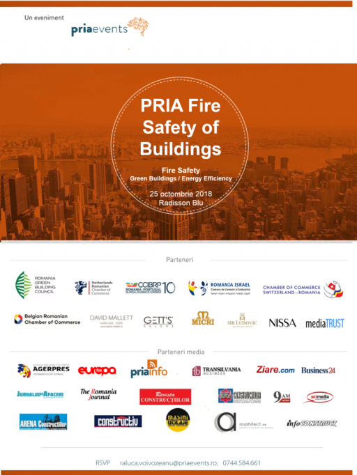 Coaliția pentru Siguranța la Incendiu a Clădirilor a fost lansată în cadrul conferinței PRIA Fire Safety of Buildings